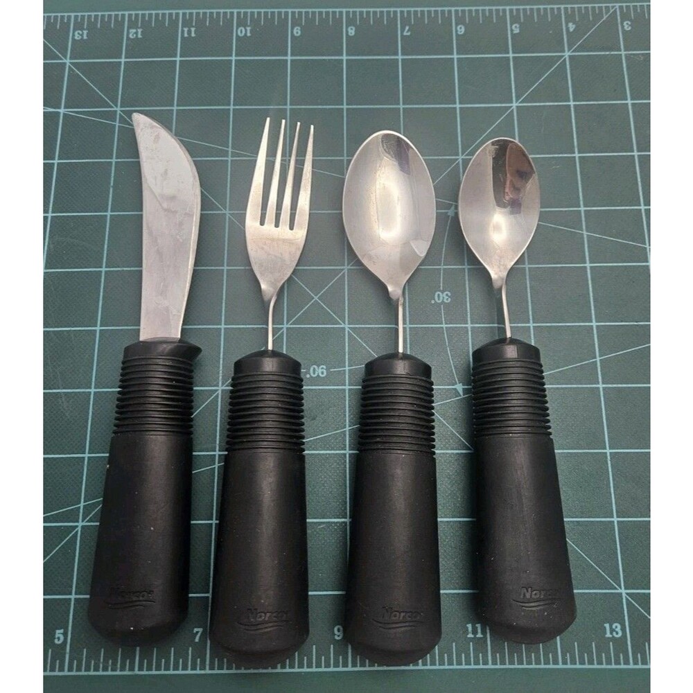Norco Good Grips Weighted Adaptive Silverware Set Eating Utensils Lot of 4